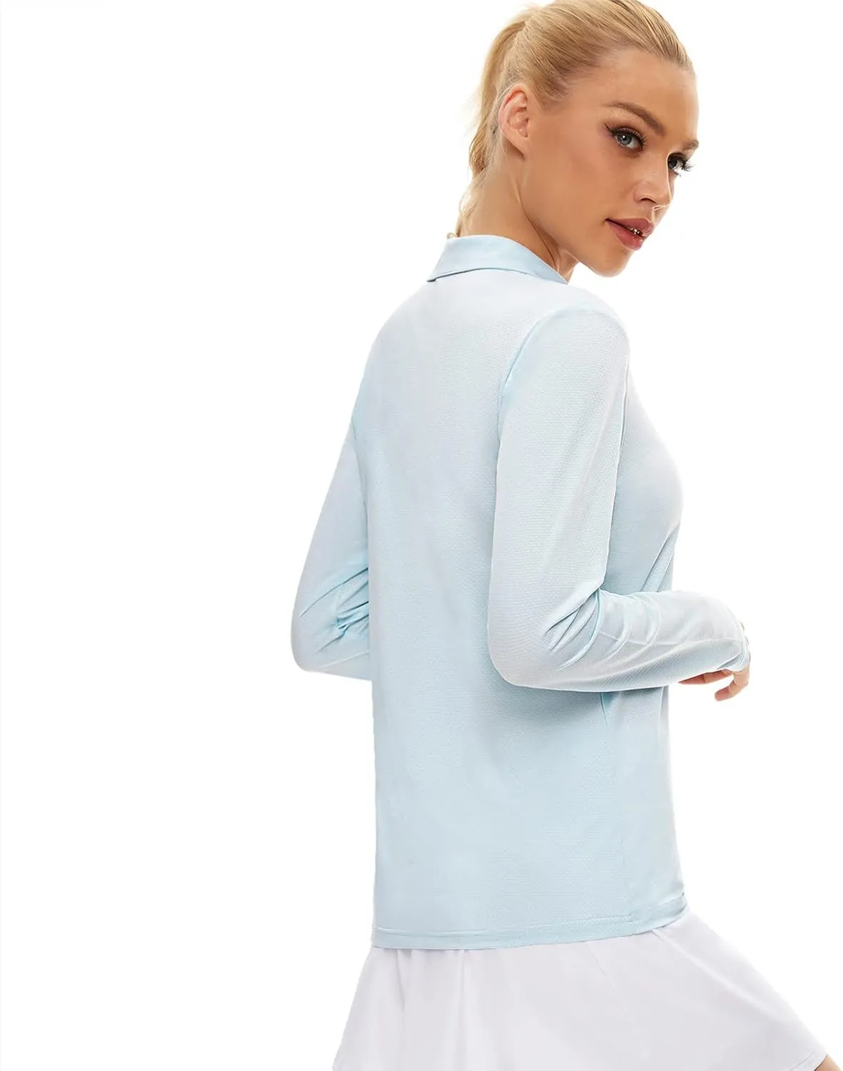 Women's Golf Shirt Long Sleeve Polo Shirt UPF50  Sun Protection Moisture Wicking Quick Dry Golf Polo Shirt
