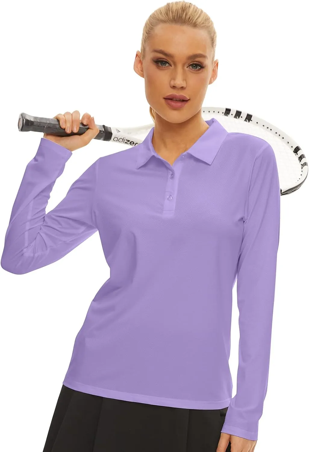 Women's Golf Shirt Long Sleeve Polo Shirt UPF50  Sun Protection Moisture Wicking Quick Dry Golf Polo Shirt