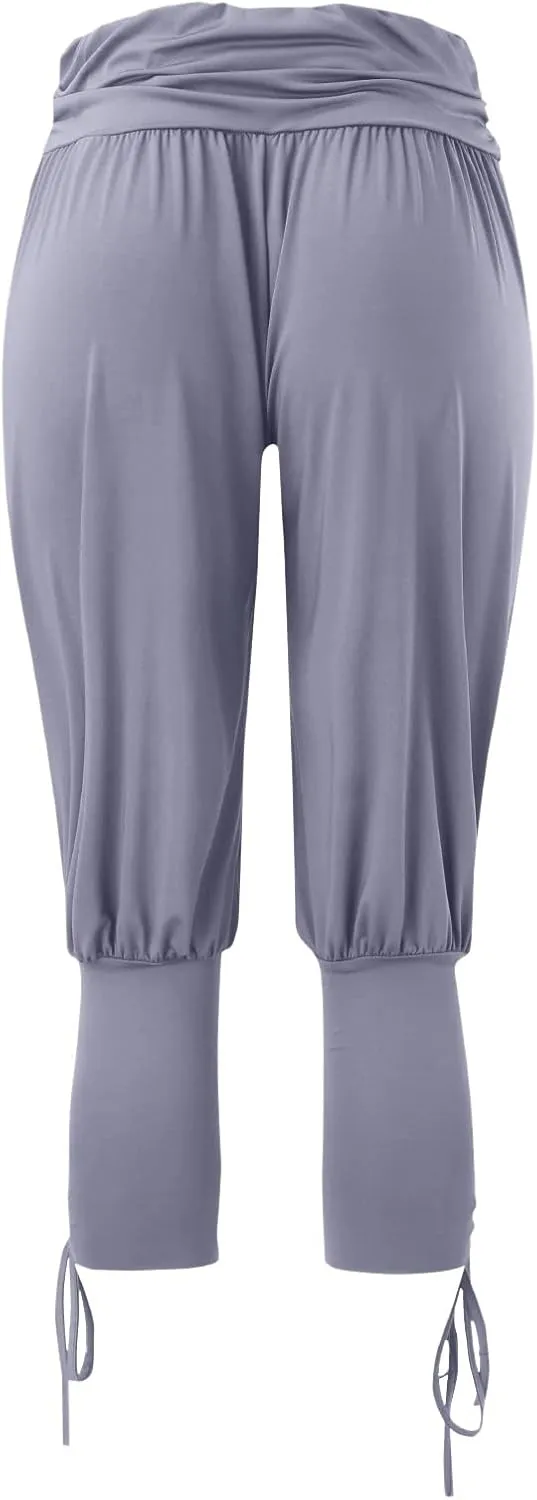 Womens Hippie Ankle Banded Harem Yoga Pants Gypsy Aladdin Pants Medieval Viking Navigator Pirate Renaissance Pants