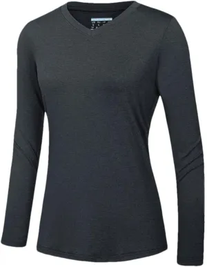 Women's Long Sleeve Shirt V Neck Shirts Quick Dry T-Shirt Athletic Workout Hiking Tops T-Shirt