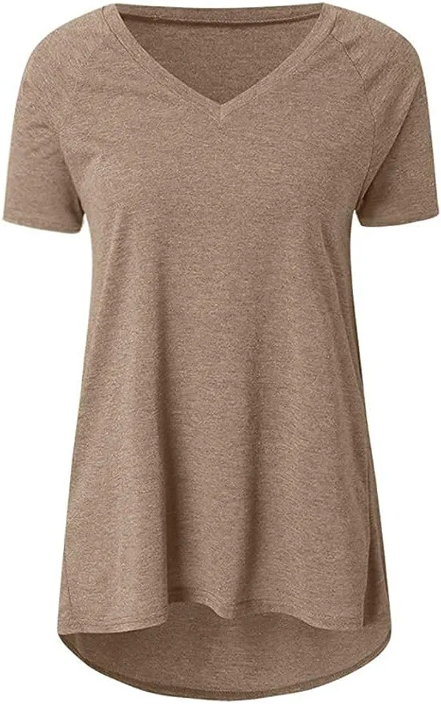 Womens Long Tunics or Tops to Wear with Leggings Short/Long Sleeve Blouses Shirts