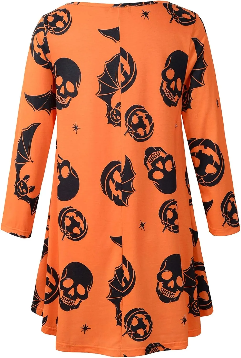 Women's Plus Size Swing Tunic Top 3/4 Sleeve Floral Flare T-Shirt
