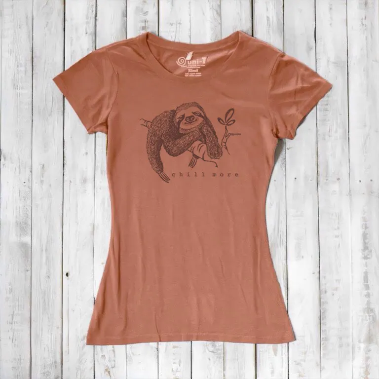Women's Sloth Shirt - Chill More, Relaxed and Comfortable Sloth Design