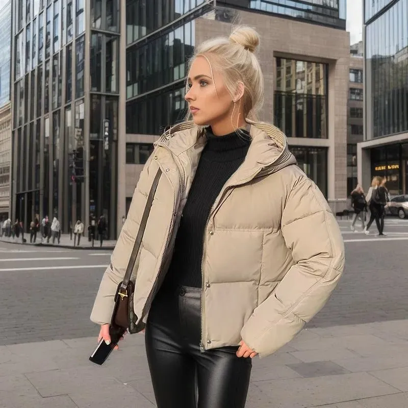 Women's Warm Short Cotton Jacket – Cozy, Stylish, and Perfect for Chilly Days