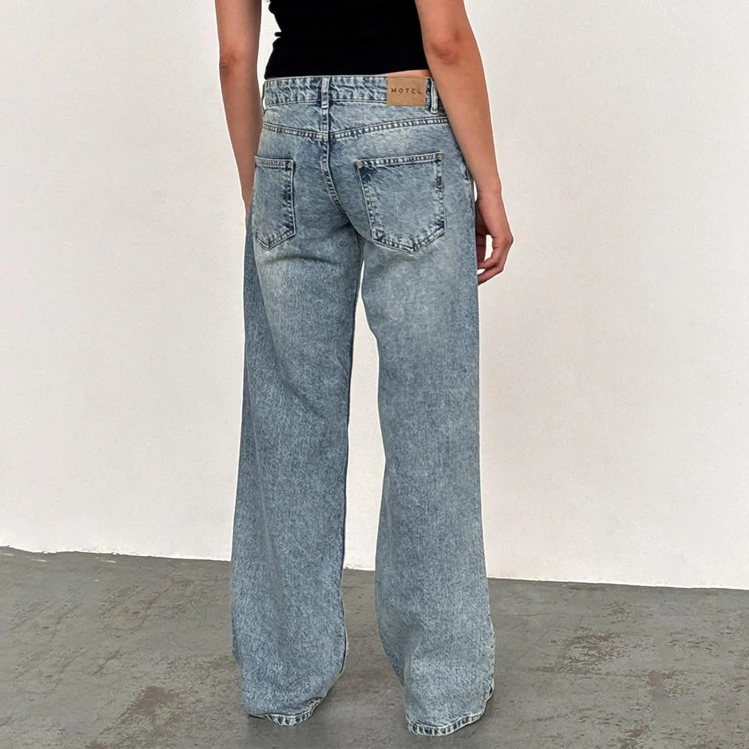 Women's Wide Leg Jeans Straight Leg Boyfriend Denim Pants Low Rise Baggy Jeans Casual Loose Jeans Y2K E-Girl Pants