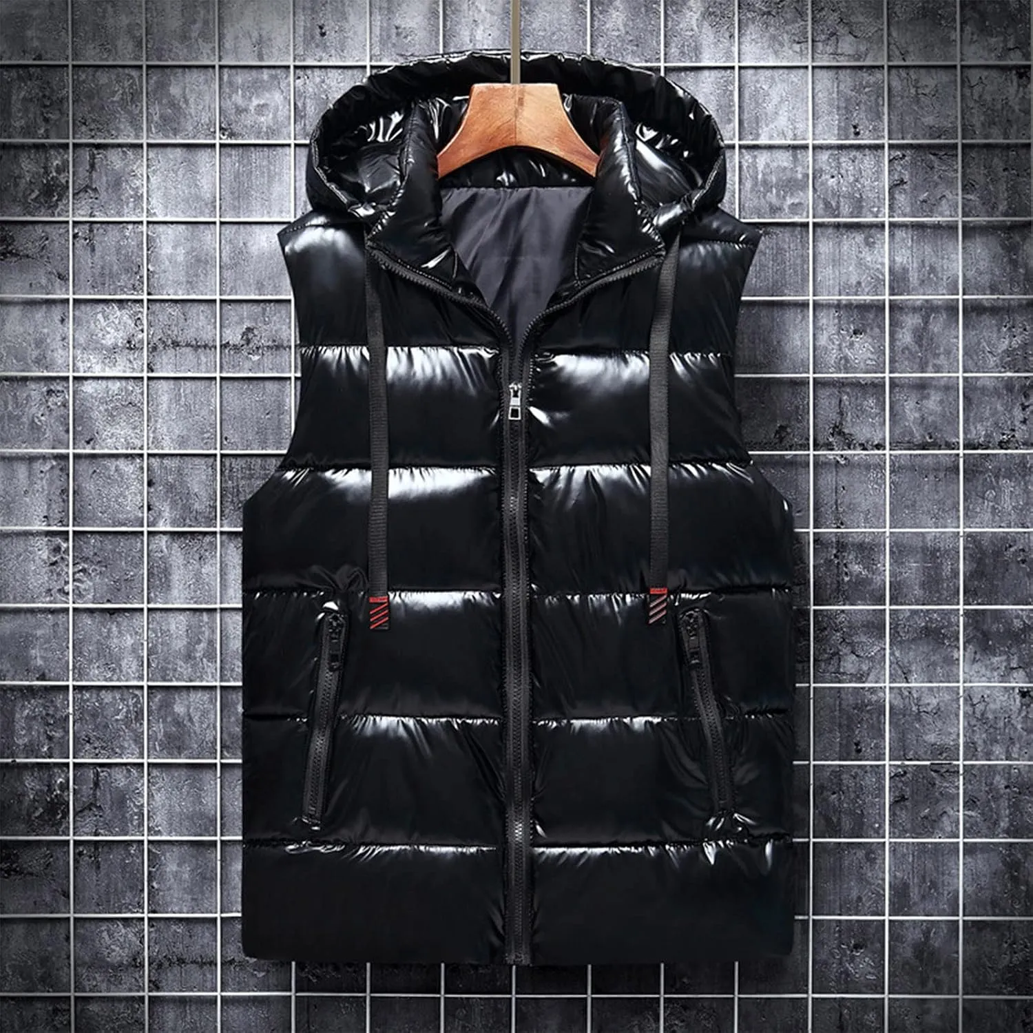 Women's Winter Crop Vest Basic Lightweight Sleeveless Warm Outerwear Casual Comfy Puffer Vest Zip Up Padded Gilet