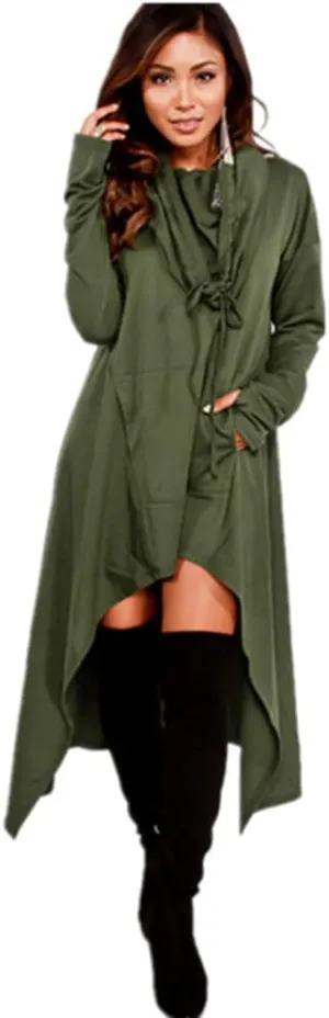Xuan2Xuan3 Women Pullover Hoodies Sweatshirt Long Sleeve Oversize Top Shirt Dress