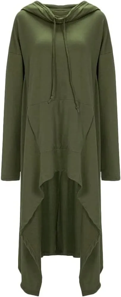 Xuan2Xuan3 Women Pullover Hoodies Sweatshirt Long Sleeve Oversize Top Shirt Dress