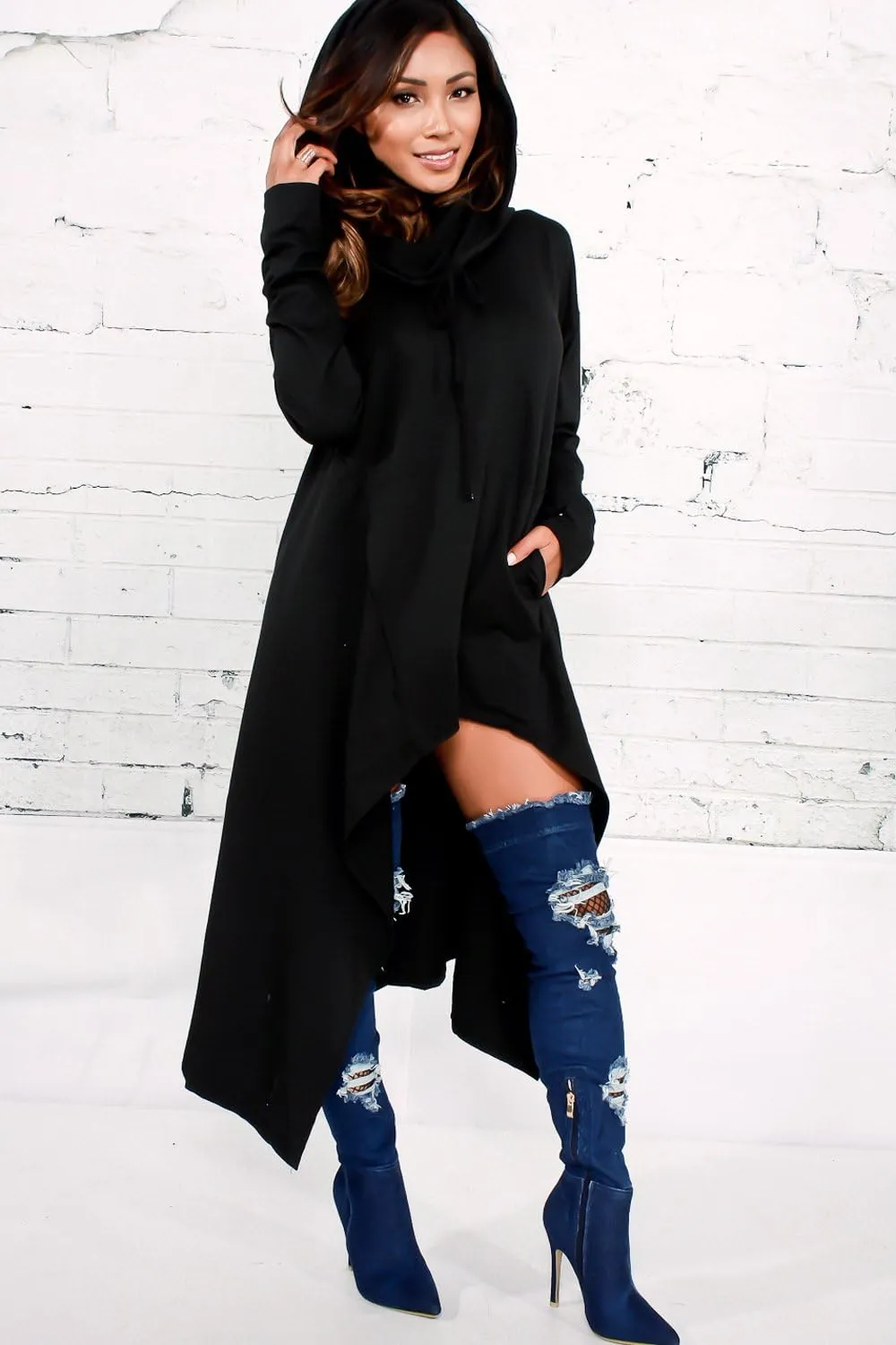 Xuan2Xuan3 Women Pullover Hoodies Sweatshirt Long Sleeve Oversize Top Shirt Dress