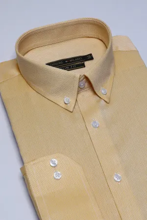 Yellow Texture Casual Milano Shirt