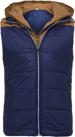Ymosrh Men's Puffer Vest Outdoor Quilted Winter Vest Hooded Sleeveless Jacket Padded Vest Coats Packable Vest, S-5XL