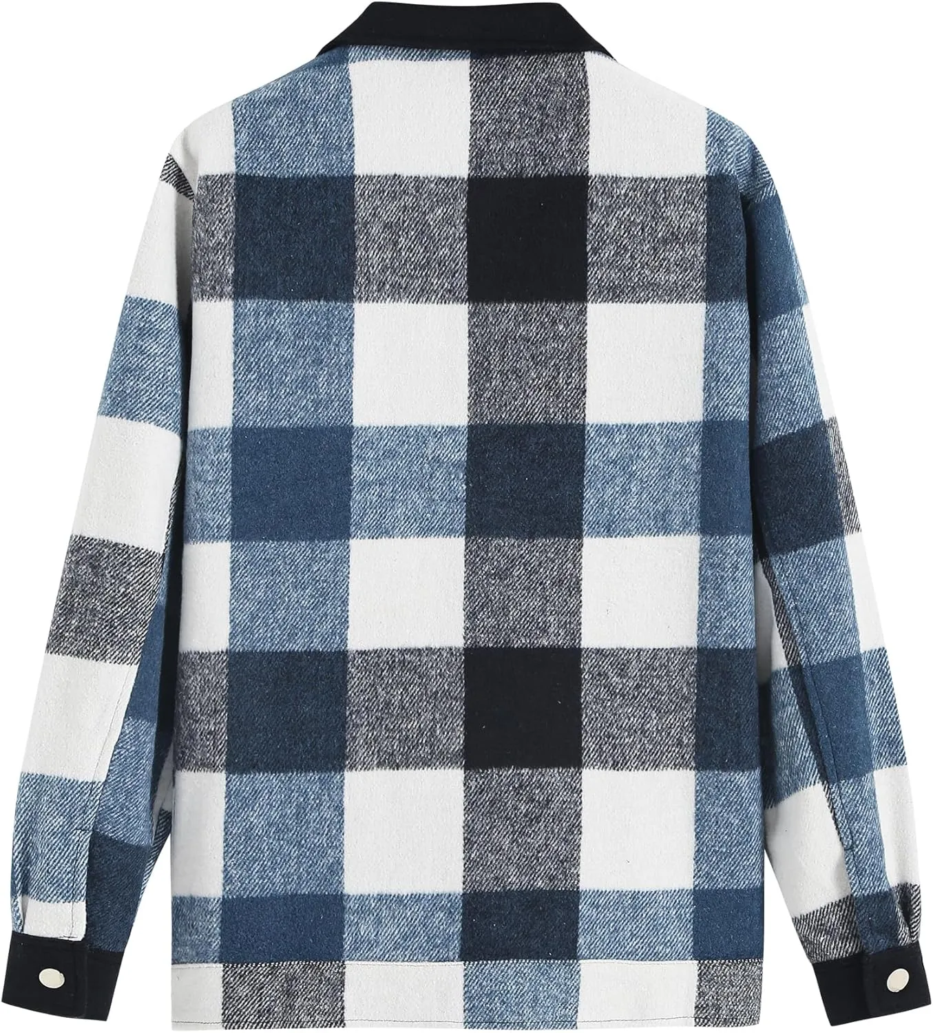 ZAFUL Mens Plaid Shirt,Long Sleeves,Classic Flannel Shirt Button Down Shirt Jacket Tops